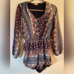 Dee Elle Skorts Jumper Skorts Women’s Small Multicolored Multipattern Silky Boho